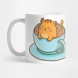 Cute Cat in cup of Cappuccino Mug